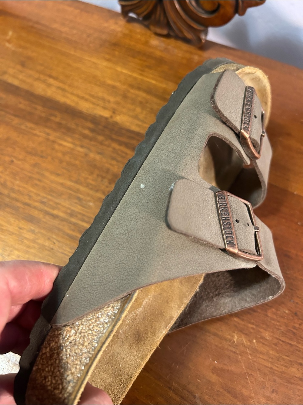 Birkenstock Arizona Mocha Slides Men’s 7 Women’s 9 Nice - Picture 10 of 13